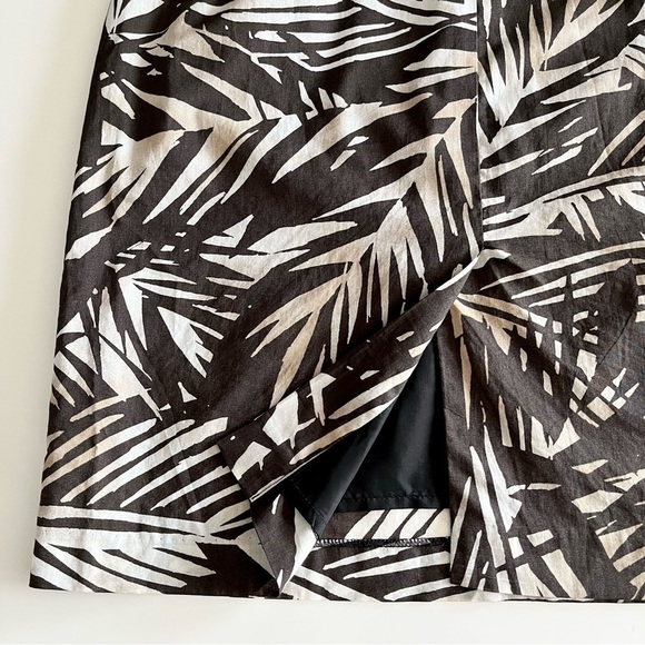 Louben Tropical Leaf Print Sleeveless Dress Size 16 - Picture 10 of 13